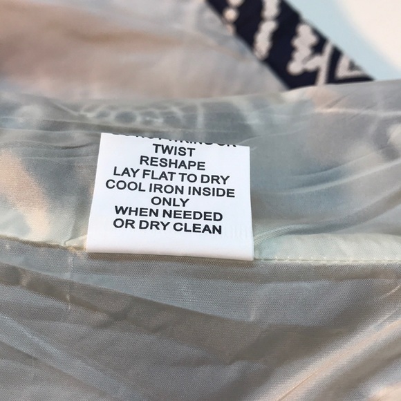 YAL New York Blue, Cream & Beige Pencil Skirt - Picture 8 of 8